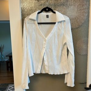 NWOT White Bell Sleeve Blouse